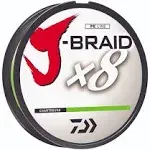 Daiwa J-Braid x8 Chartreuse Filler Spool · 165 Yards · 6 lbs