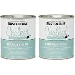 (2) Pack Rust-Oleum 285139 30 oz Serenity Blue Ultra Matte Chalked Paint