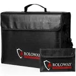 ROLOWAY Large (17 x 12 x 5.8 inches) Fireproof Bag, XL Fireproof Document Bags W