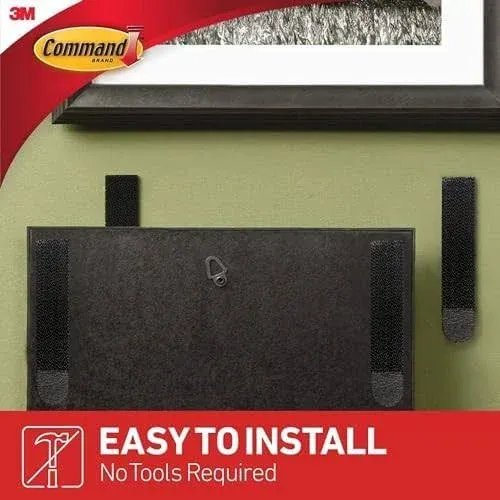 Command Large Picture Hangers, Black, Damage-Free Hanging, 4 Pairs