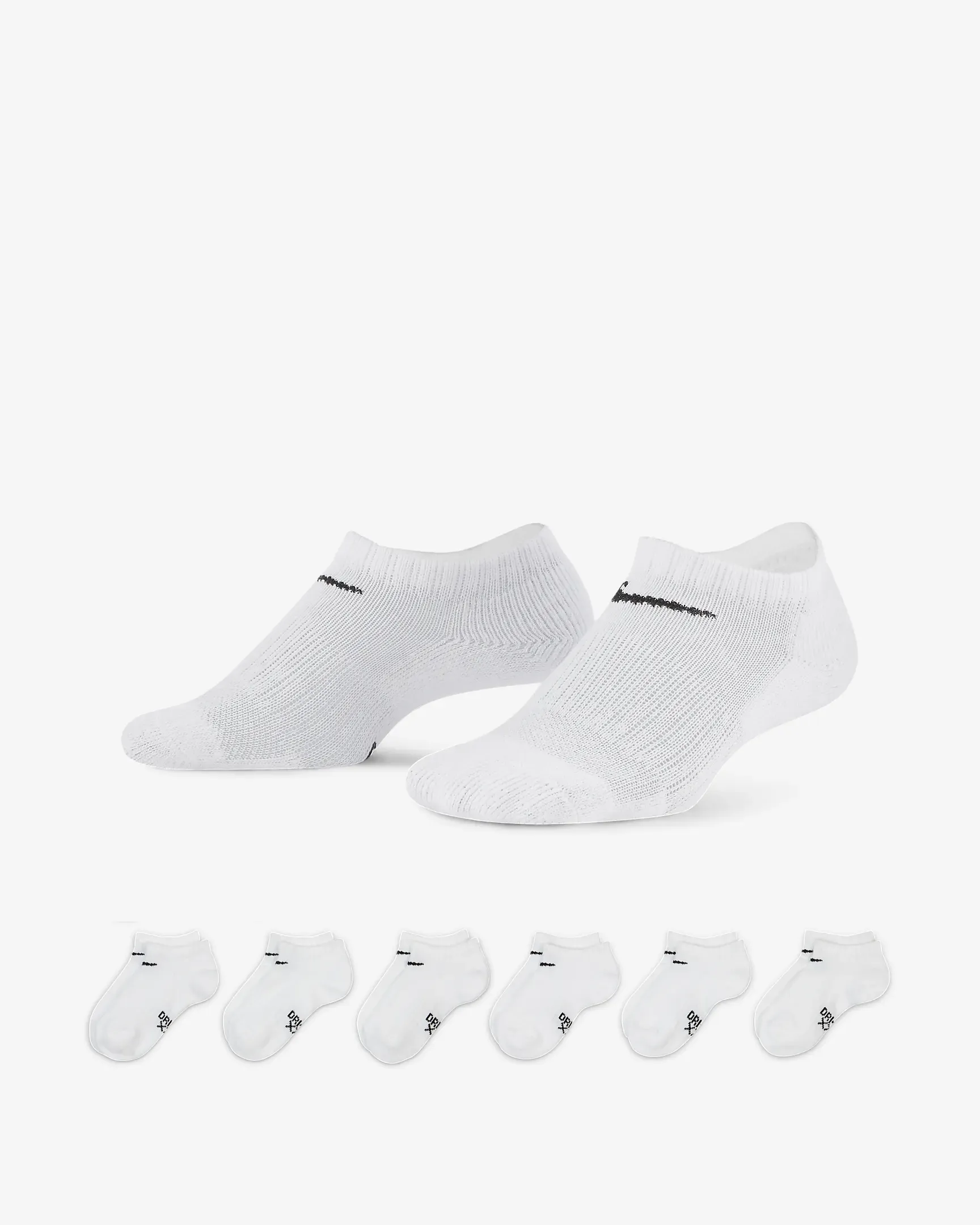 Nike Dri-FIT Little Kids' No-Show Socks (6 Pairs)