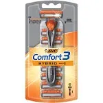 Bic Hybrid Advance Shaver System For Men, 6 Cartridges, 1 Ea