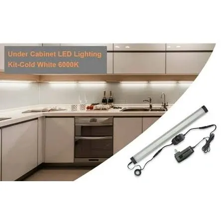 Comforday LED Under Cabinet Lights Kit Hardwired or Plug-in,1000 Lumen