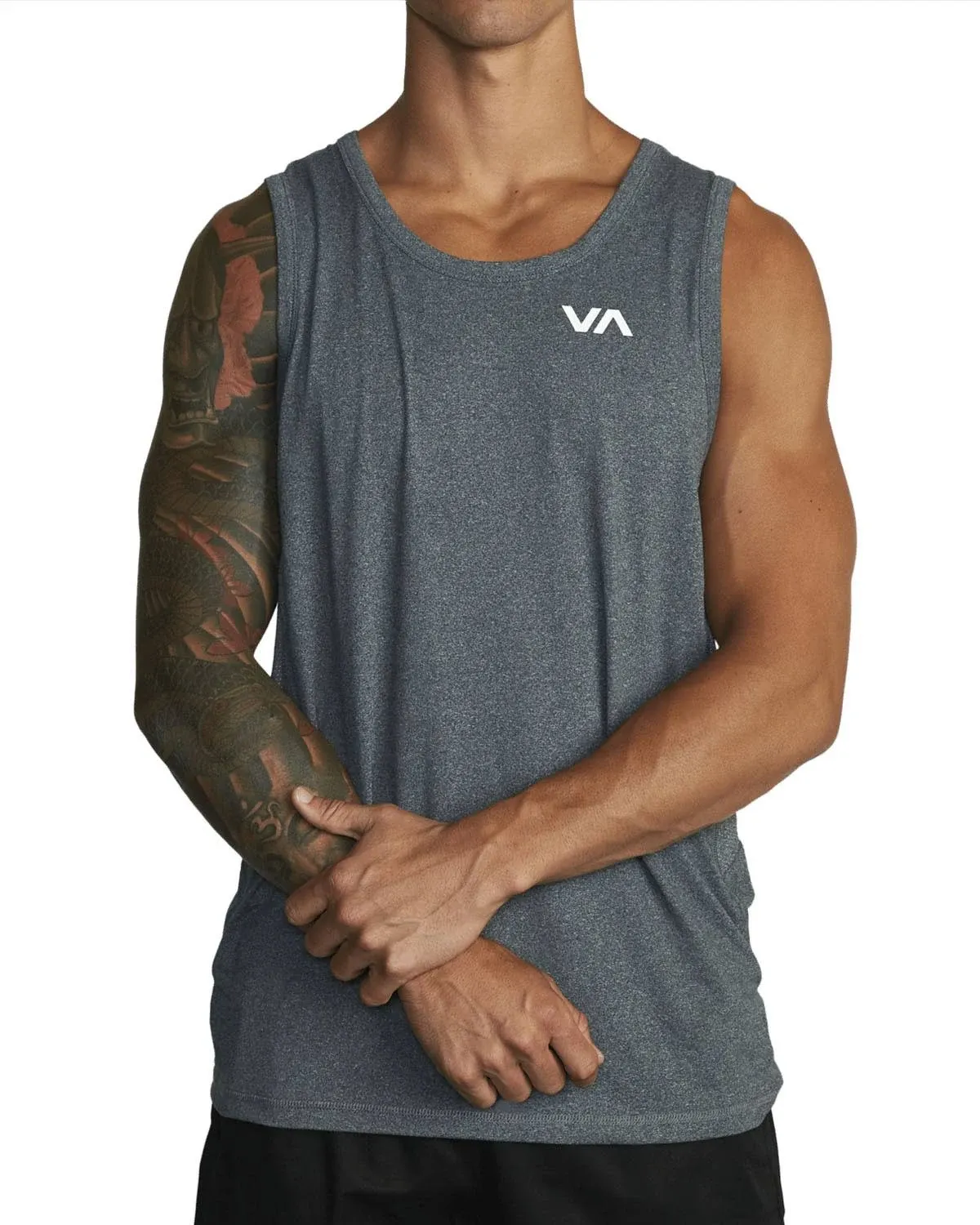 RVCA Sport Vent Tank Top Charcoal Heather / S