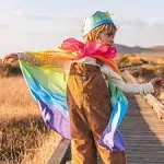 Sarah's Silks - Rainbow Cape for Kids Ages 3-8 | Montessori and Waldorf Toy Dress Up for Pretend Play | Birthday Gift for Boys and Girls