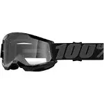 100% Strata 2 Clear Lens Goggles Black