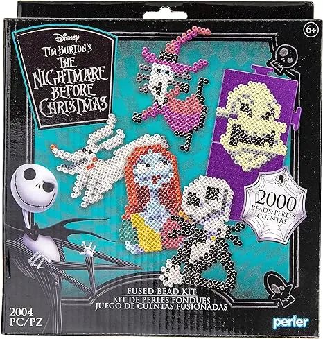 Perler Tim Burton's The Nightmare Before Christmas Deluxe Box Fused Bead Kit for Kids and Adult, Pattern Sizes Vary, Multicolor 4474 Piece