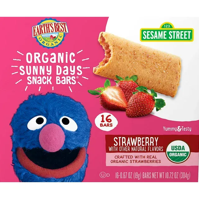 Earth's Best Organic Sesame Street Strawberry Sunny Days Snack Bars