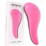 Crave Naturals Glide Thru Detangling Brush for Adults &amp; Kids Hair- Detangler ...