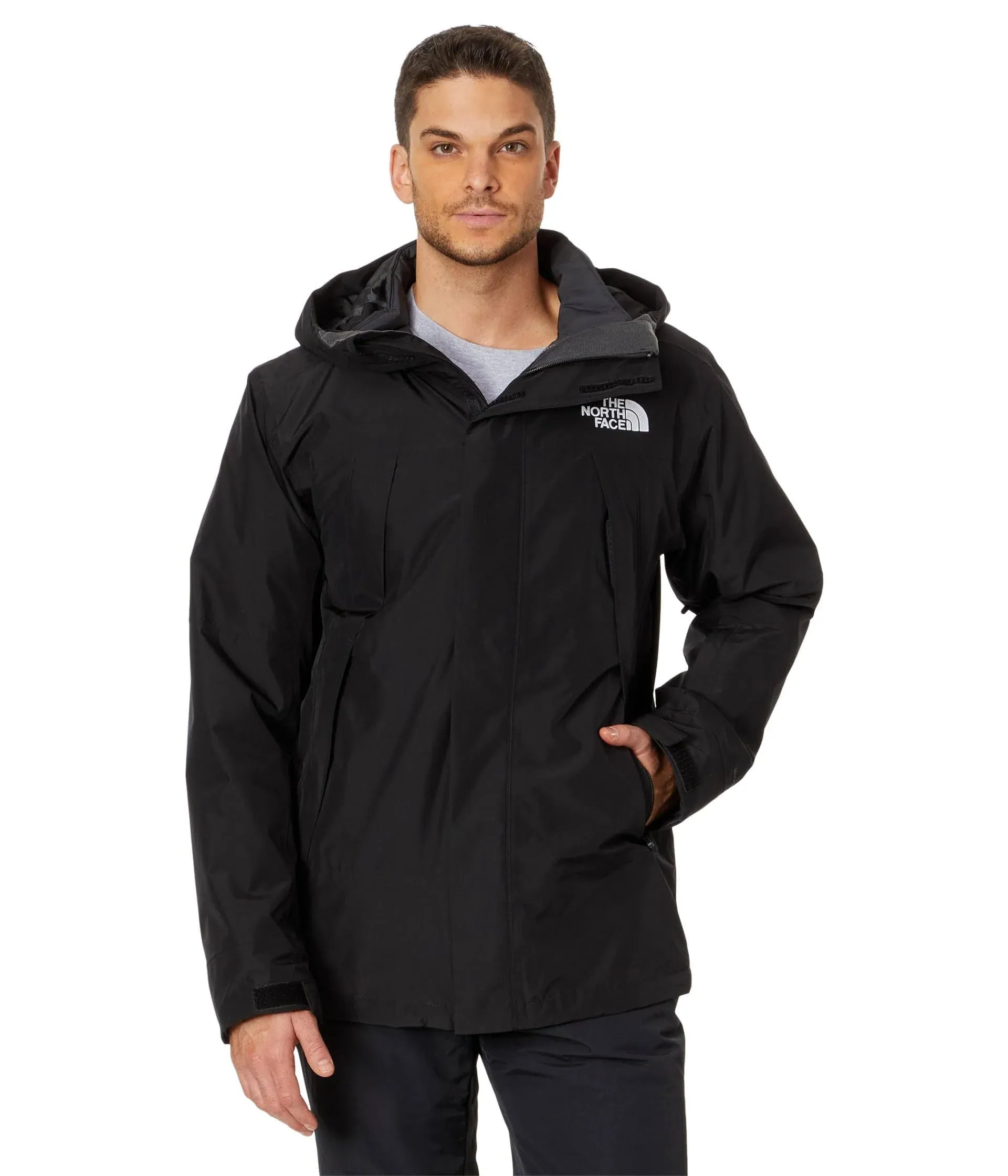 The North Face Clement Triclimate Jacket - Men's TNF Black/Asphalt Grey, S