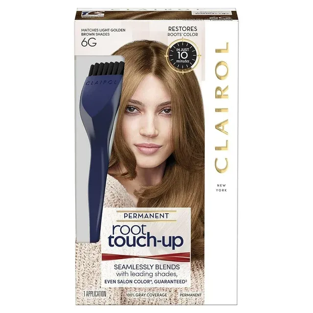 Clairol Root Touch-Up by Nice'n Easy Permanent Hair Dye, 6g Light Golden Brown Hair Color, Pack of 2