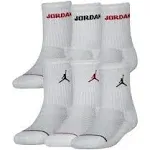 Jordan Legend Boys 6 Pack Crew Socks - White - One Size