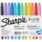 Sharpie S-Note Creative Markers Chisel Tip Assorted Colors 12/Pack