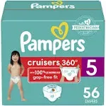 Pampers - Cruisers 360 Diapers, Size 5, 56 ct