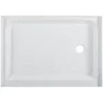 Swiss Madison Voltaire 48" x 36" Acrylic White, Single-Threshold, Right Drain, Shower Base - SM-SB509