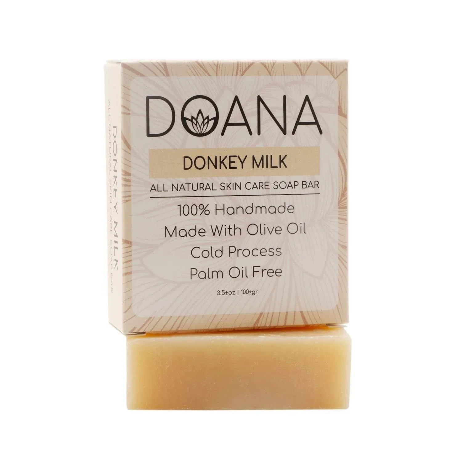 Donkey Milk Soap - with Olive Oil and Coconut Oil, Palm Oil Free, Moisturizer Soap Bar, Softer and Spotless Skin, Effective Against Sun Allergy, Good