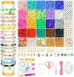 Shop Dowsabel Clay Beads Bracelet Making Kit for Beginner, 5000 Pcs Preppy Polymer Clay Beads with Charms Kit for Jewelry Making, Diy Arts and Crafts