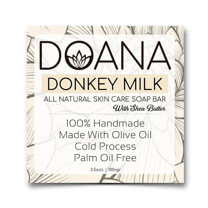 Donkey Milk Soap - with Olive Oil and Coconut Oil, Palm Oil Free, Moisturizer Soap Bar, Softer and Spotless Skin, Effective Against Sun Allergy, Good