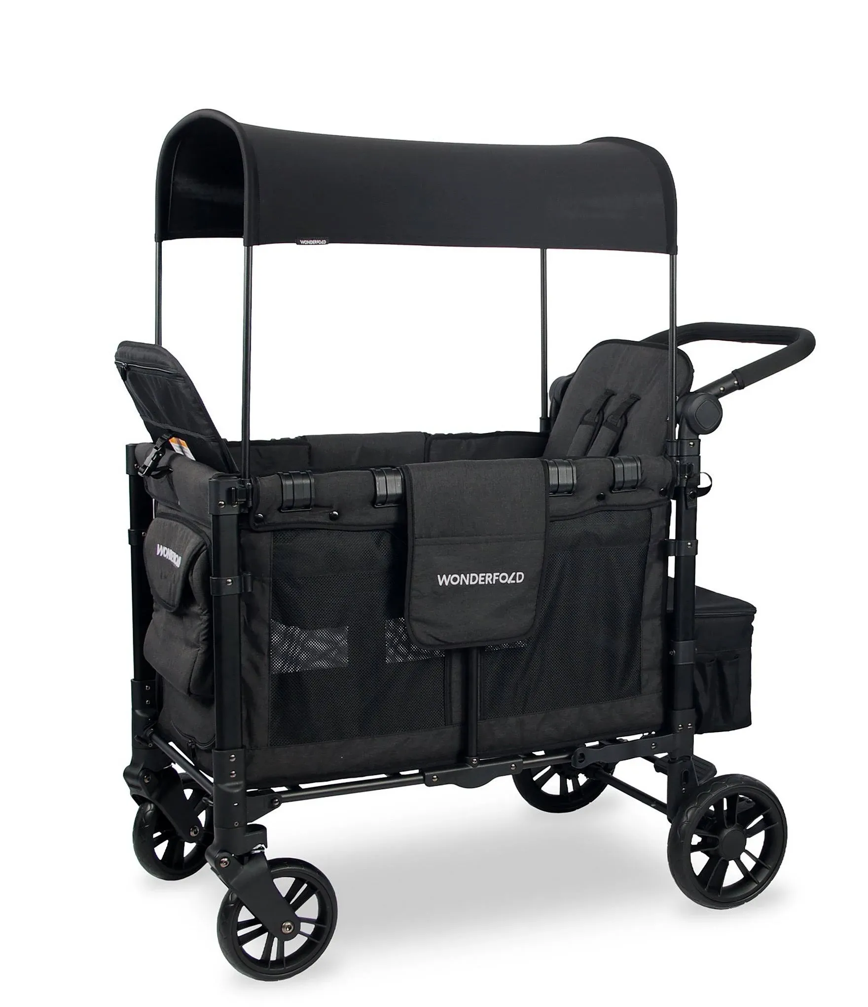 Wonderfold W2 Elite Double Stroller Wagon (Volcanic Black)