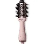 L'ange Hair Le Volume 2-in-1 Titanium Blow Dryer Brush Blush Hot Air Brush with Oval Barrel, Size: 75 mm, Pink