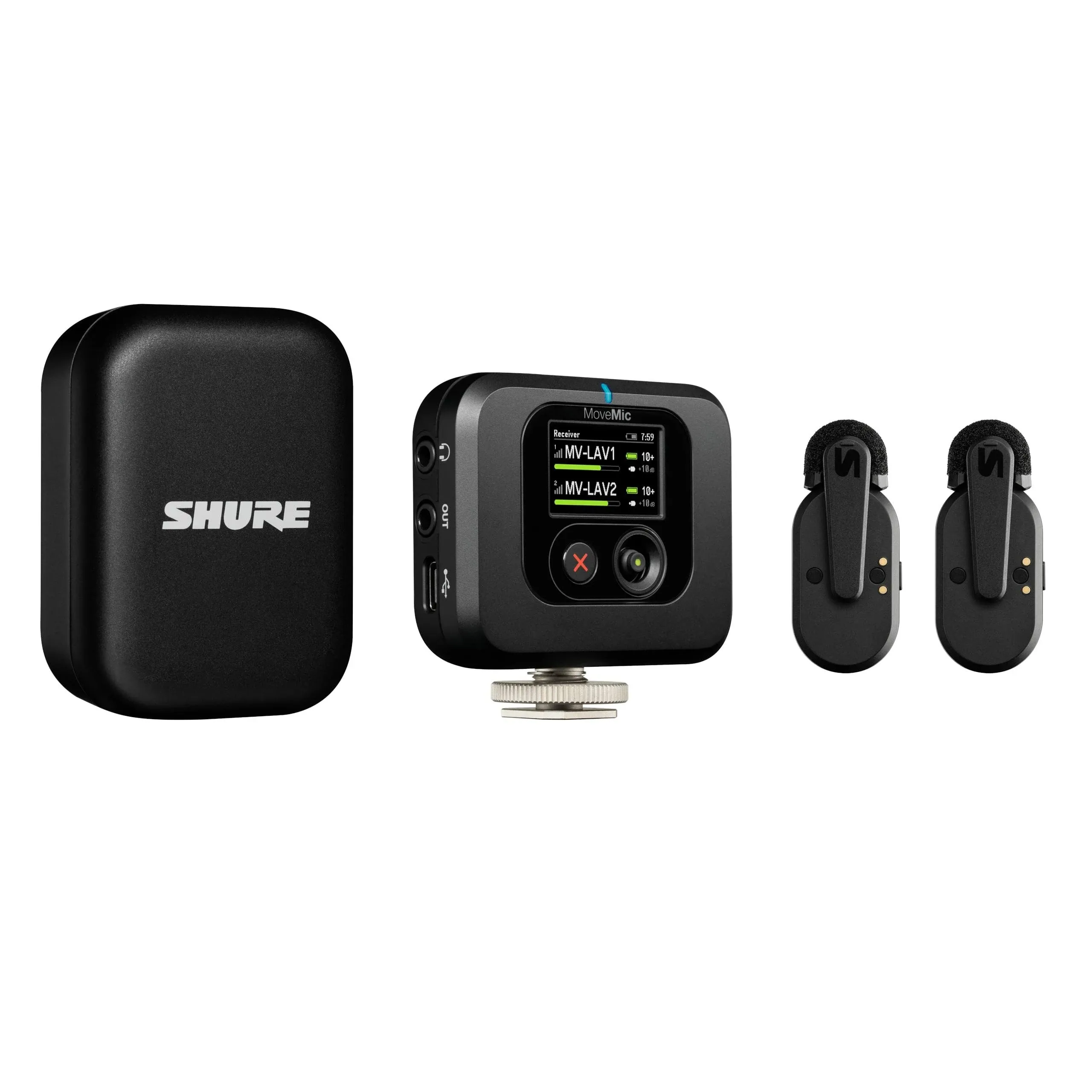 Shure MoveMic Kit Two-Channel Wireless Lavalier Microphone System with Receiver