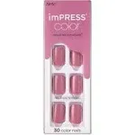 Kiss Impress Color Press-On Manicure In Petal Pink (Set Of 30)