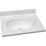 Design House 19" Cultured Marble Vanity Top