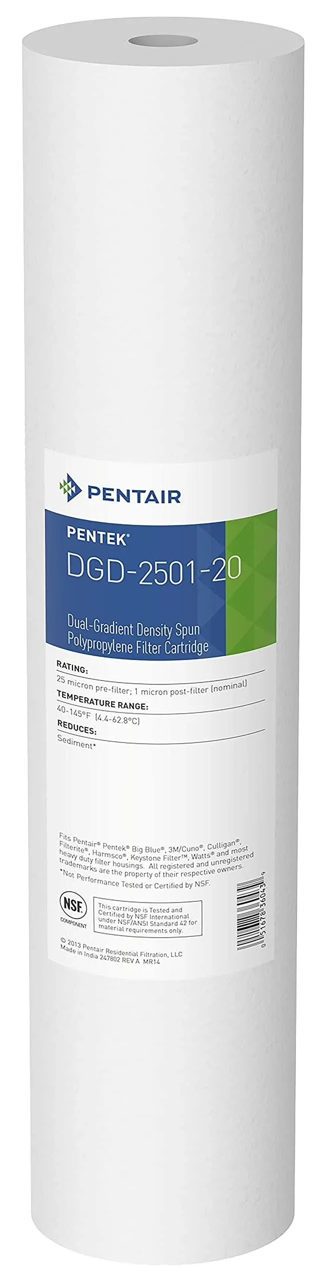 Pentek -DGD-2501-20 Dual Gradient Sediment Water Filter