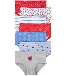 Carter's 7-Pack Ladybug Print Stretch Cotton Underwear 6-6X Multi