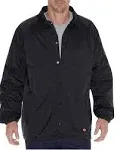 Dickies Mens Size 4XL - black windbreaker button down jacket