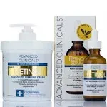 Advanced Clinicals 2 Piece Retinol Skin Care Set. 16oz Spa Size Retinol Firming Cream and 1.75oz Retinol Serum for Wrinkles, Fine