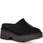 Ugg Women's New Heights Clog Suede Shoes in Black, Size 12