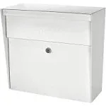 Mail Boss 7169 Metro Locking Security Wall Mount Mailbox Alpine White