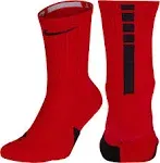 Nike Elite Basketball Crew Socks  MEDIUM  (Fits Men 6-8)   RED, BLACK  7622-657