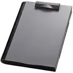 Officemate Recycled Double Storage Clipboard/Forms Holder, Plastic, Gray/Black