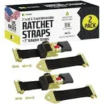 2" x 10' E-Track Retractable Ratchet Straps (2 Pack)