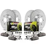 Power Stop K8530-26 Front and Rear Z26 Street Warrior Brake Pad and Rotor Kit For Chevrolet Corvette 2020-2023 [Model Specific]