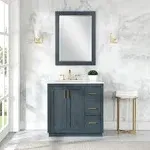 Altair Gazsi 36" Single Bathroom Vanity Set in Classic Blue with Mirror