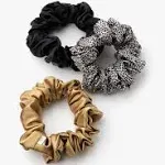 Slip Silk Large Scrunchies | Black Leopard