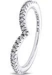 Pandora Sparkling Wishbone Ring