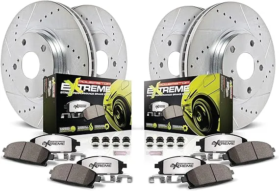 Power Stop K8530-26 Front and Rear Z26 Street Warrior Brake Pad and Rotor Kit For Chevrolet Corvette 2020-2023 [Model Specific]