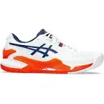 ASICS Men's Gel-Resolution 9 Tennis Shoes in White/Blue Expanse - 9.5