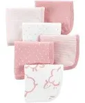 Carter's Pink Baby Girls 6 Pack Washcloths