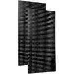 (2) Black (2) HDF Pegboards, 24 Inch W X 48 Inch H X 1/4 Inch D