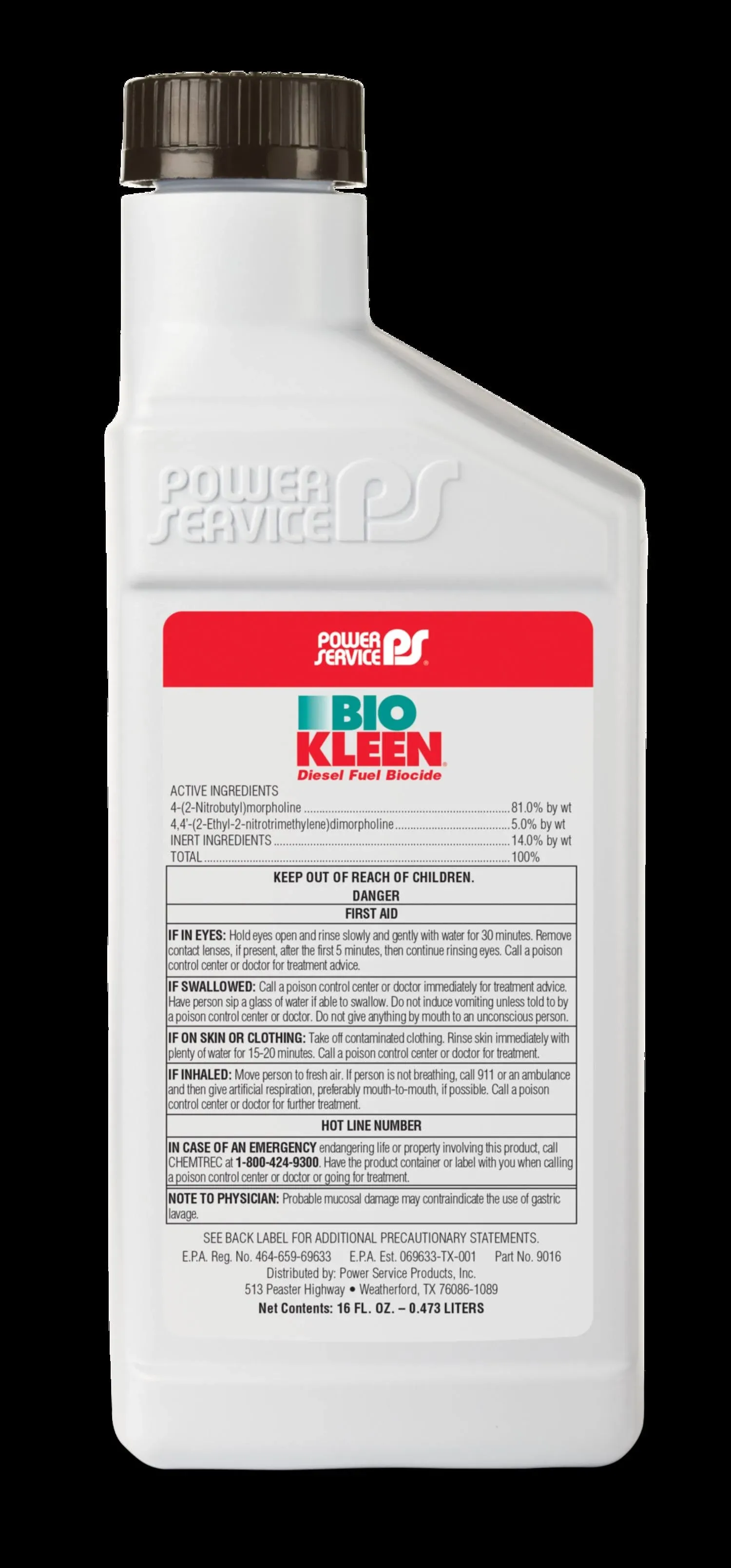 Power Service Bio Kleen Diesel Fuel Biocide -  16 fl oz bottle