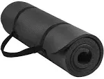 Fitvids 1/2-Inch Extra Thick High Density Anti-Tear Exercise Yoga Mat with Carrying Strap