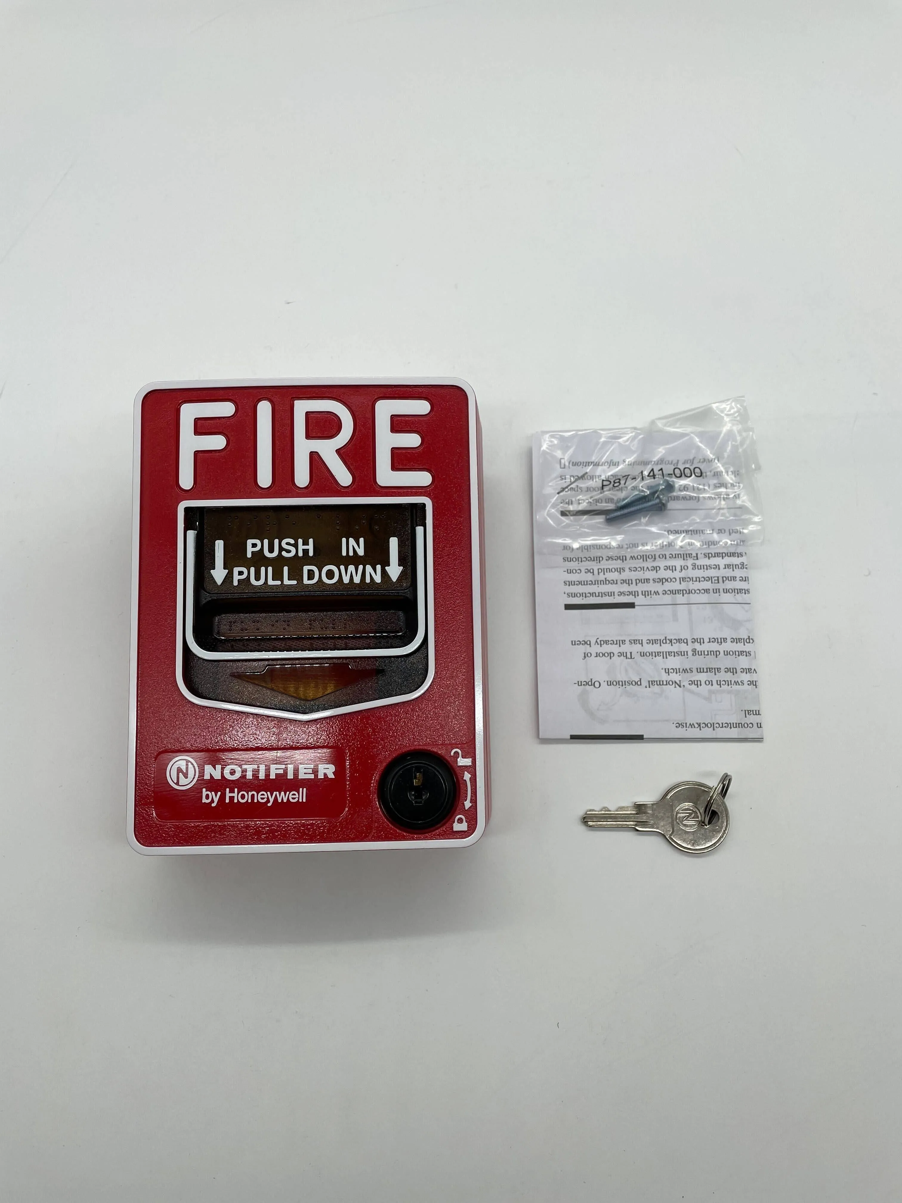 Notifier NBG-12LX Fire Alarm Addressable Pull Station Key Lock