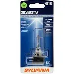 Sylvania H11 SilverStar Auto Halogen Headlight Bulb, Pack of 1.