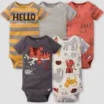 Gerber Baby Boys 5 Pack Short Sleeve Onesies Size Newborn NEW Adorable Explorer