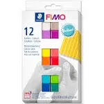 STAEDTLER 8023 C12-2 FIMO Soft Oven-Hardening Polymer Modelling Clay - Assorted